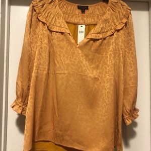 Gold ruffled top
